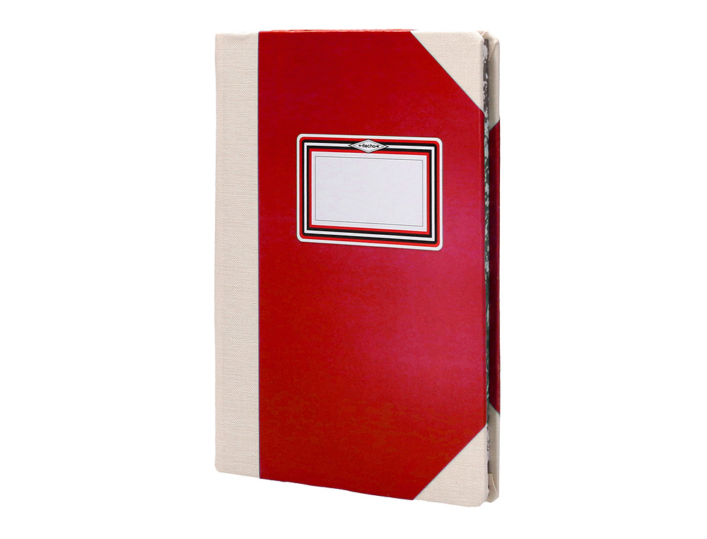 LIVRO DE CARTAO COSIDO FERNANDES FLECHA DIN A4+ PAUTADO 50 FOLHAS 100 GR VERMELHO
