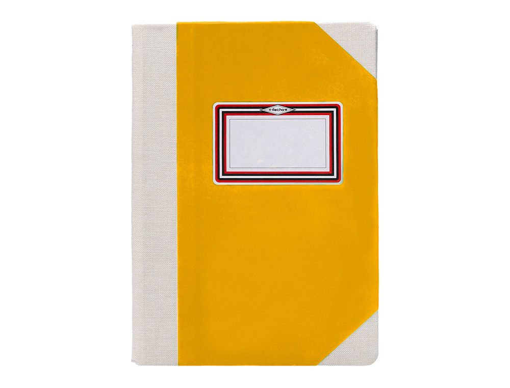 LIVRO DE CARTAO COSIDO FERNANDES FLECHA DIN A5+ LISO 50 FOLHAS 100 GR AMARELO