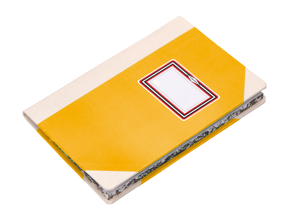LIVRO DE CARTAO COSIDO FERNANDES FLECHA DIN A5+ LISO 50 FOLHAS 100 GR AMARELO