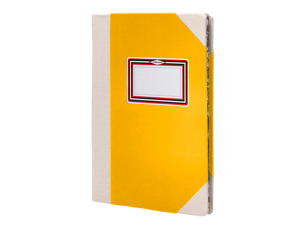 LIVRO DE CARTAO COSIDO FERNANDES FLECHA DIN A5+ PAUTADO 50 FOLHAS 100 GR AMARELO