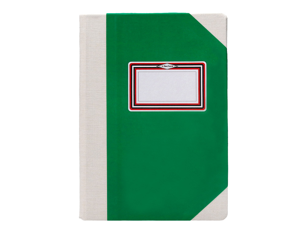 LIVRO DE CARTAO COSIDO FERNANDES FLECHA DIN A5+ PAUTADO 50 FOLHAS 100 GR VERDE