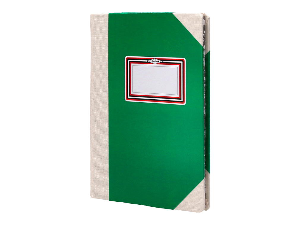 LIVRO DE CARTAO COSIDO FERNANDES FLECHA DIN A5+ PAUTADO 50 FOLHAS 100 GR VERDE