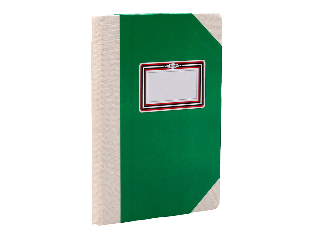 LIVRO DE CARTAO COSIDO FERNANDES FLECHA DIN A5+ PAUTADO 50 FOLHAS 100 GR VERDE