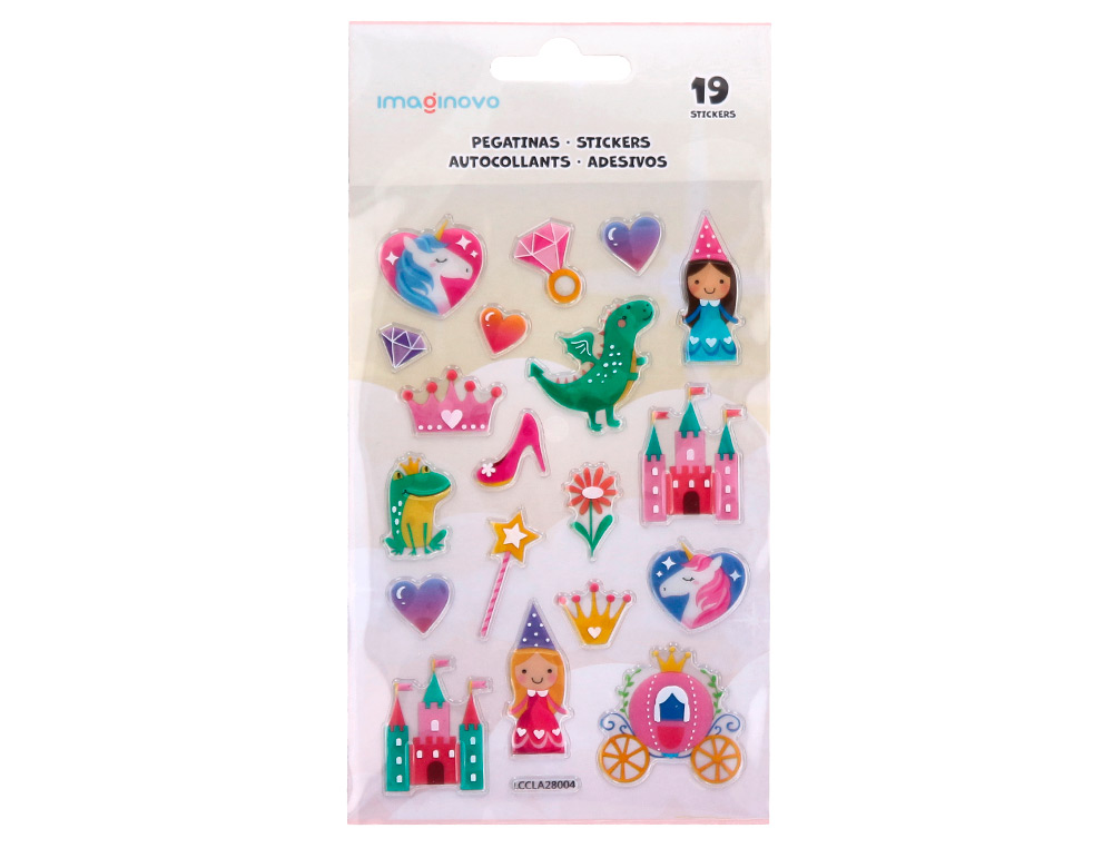 AUTOCOLANTES IMAGINOVO PRINCESAS MAGIC DREAMS PVC 190X105 MM EM BLISTER