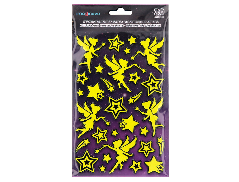 AUTOCOLANTES IMAGINOVO LUMINOSOS FADAS COM RELEVO 190X105 MM EM BLISTER