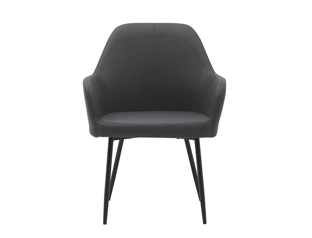 CADEIRA CONFIDENTE Q-CONNECT SIEMIONE BASE METALICA ALT MAX 820 LARG 570 PROF 580 CINZA ESCURO