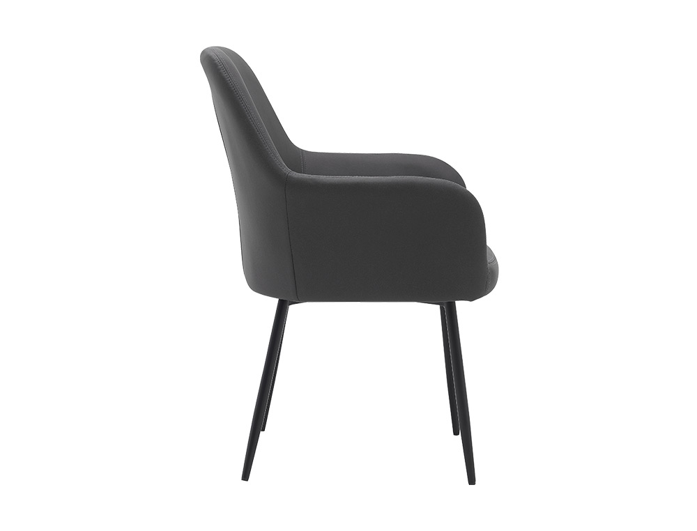 CADEIRA CONFIDENTE Q-CONNECT SIEMIONE BASE METALICA ALT MAX 820 LARG 570 PROF 580 CINZA ESCURO