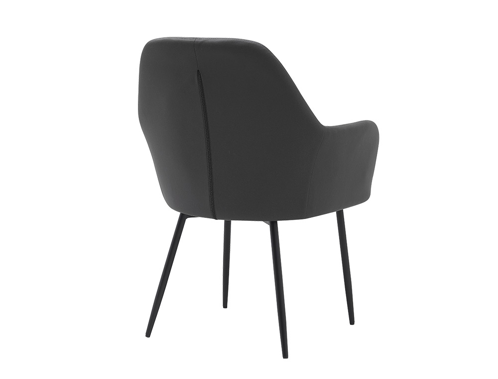 CADEIRA CONFIDENTE Q-CONNECT SIEMIONE BASE METALICA ALT MAX 820 LARG 570 PROF 580 CINZA ESCURO
