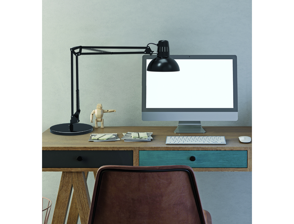 CANDEEIRO DE ESCRITORIO MAUL STUDY COM BASE COR PRETO 490X350X230 MM