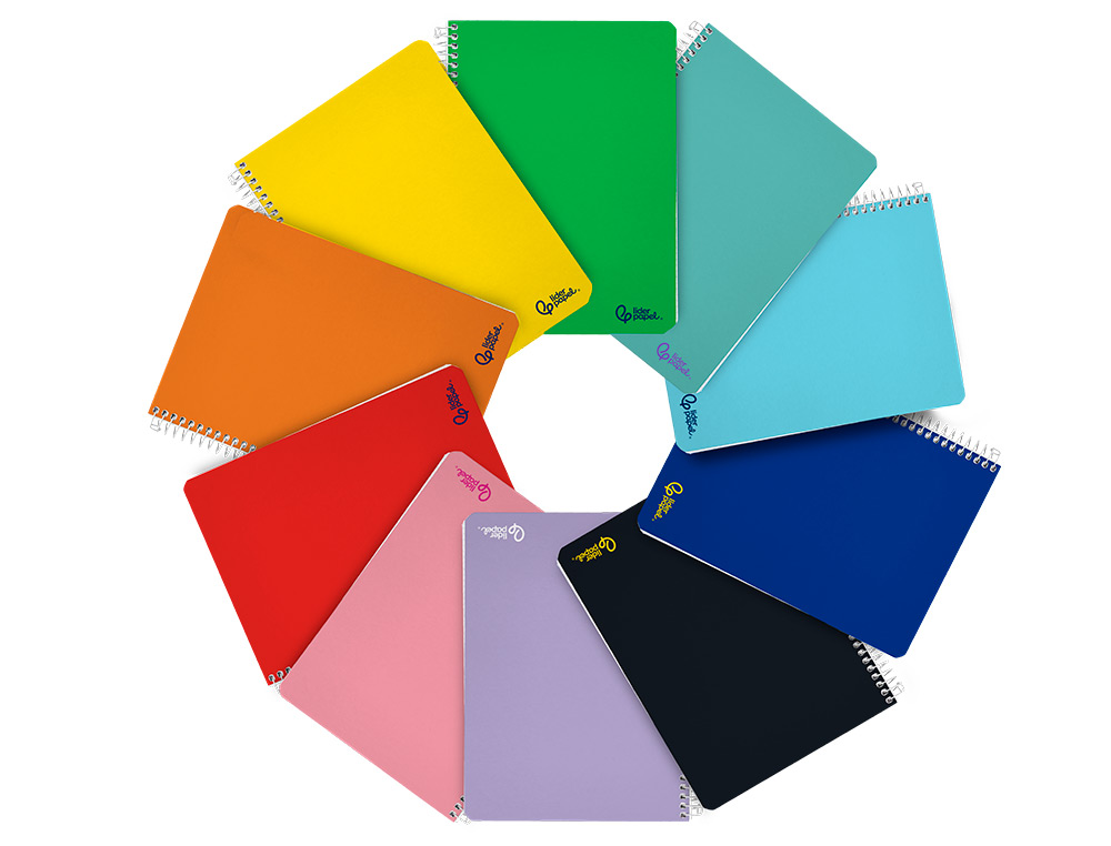 CADERNO ESPIRAL LIDERPAPEL SMART DIN A4 CAPA SUAVE 80 F 75 GR LISO SEM MARGEM CORES SORTIDAS