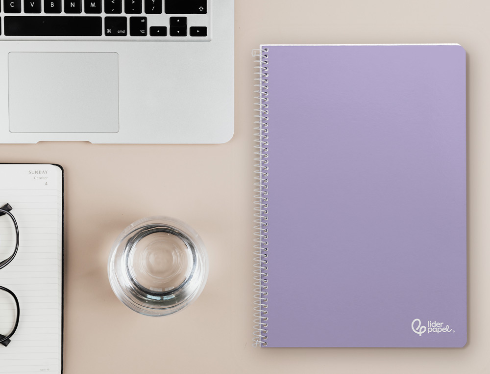 CADERNO ESPIRAL LIDERPAPEL SMART DIN A4 CAPA SUAVE 80 F 75 GR LISO SEM MARGEM CORES SORTIDAS