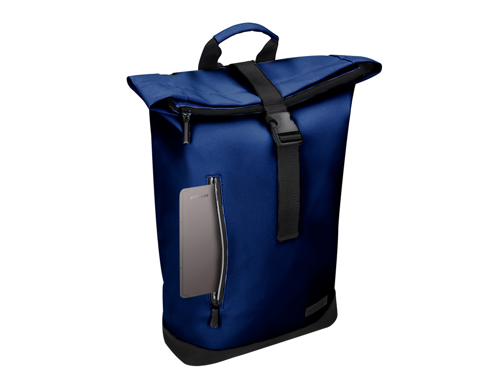 MOCHILA ANTARTIK WATERPROOF ENROLAVEL DESIGN CASUAL COR AZUL MARINHO 480X130X280 MM