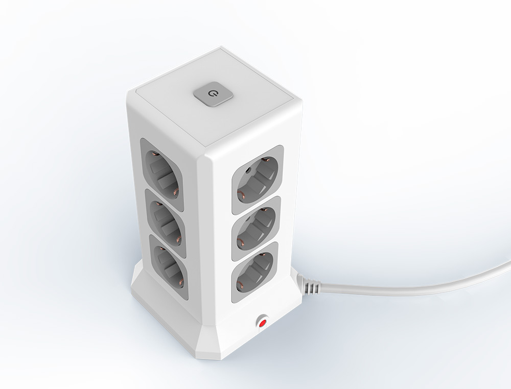 EXTENSAO Q-CONNECT MULTIPLA 16 EM 1 CABO 2 MT 12 TOMADAS DE CORRENTE+3 USB+1 USB TIPO C 120X120X210MM