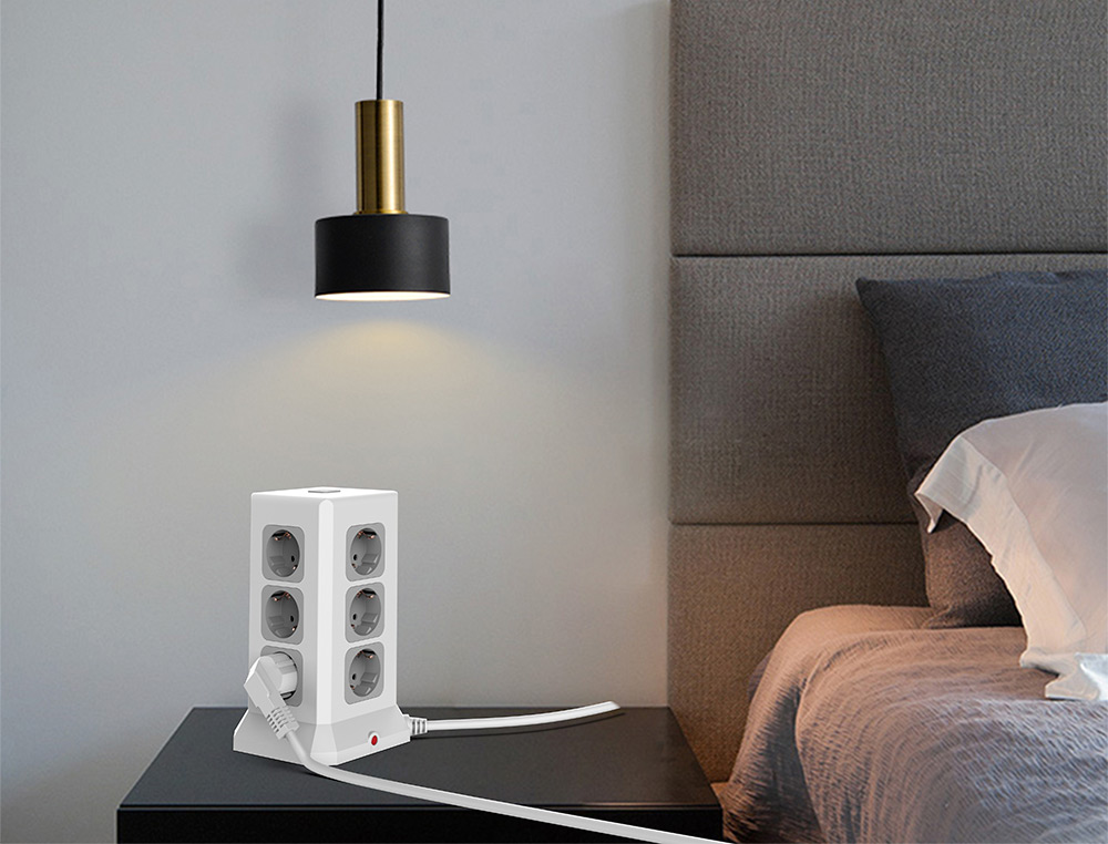 EXTENSAO Q-CONNECT MULTIPLA 16 EM 1 CABO 2 MT 12 TOMADAS DE CORRENTE+3 USB+1 USB TIPO C 120X120X210MM