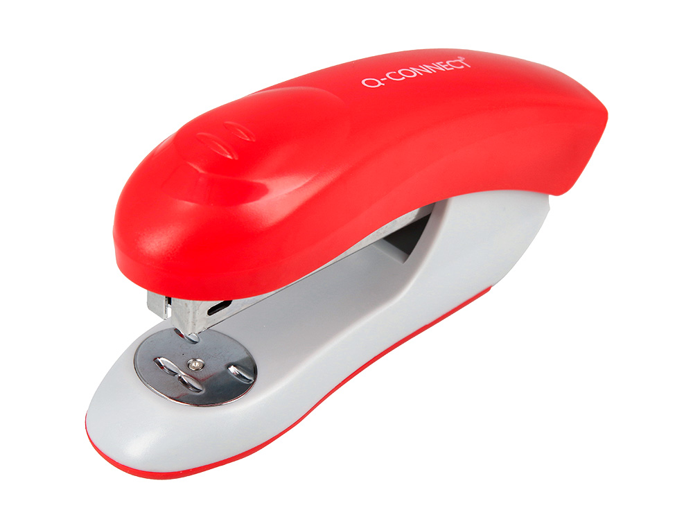 AGRAFADOR Q-CONNECT KF14206 PLASTICO ABS VERMELHO CAPACIDADE 20 FOLHAS