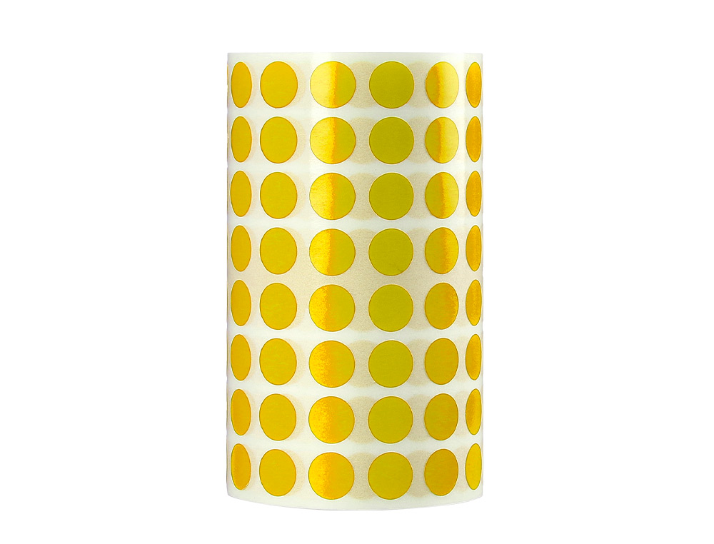 ETIQUETAS ESCOLAR LIDERPAPEL AUTOADESIVAS CIRCULOS 10,5 MM AMARELO ROLO DE 6000 UNIDADES EM CAIXA DE CARTAO