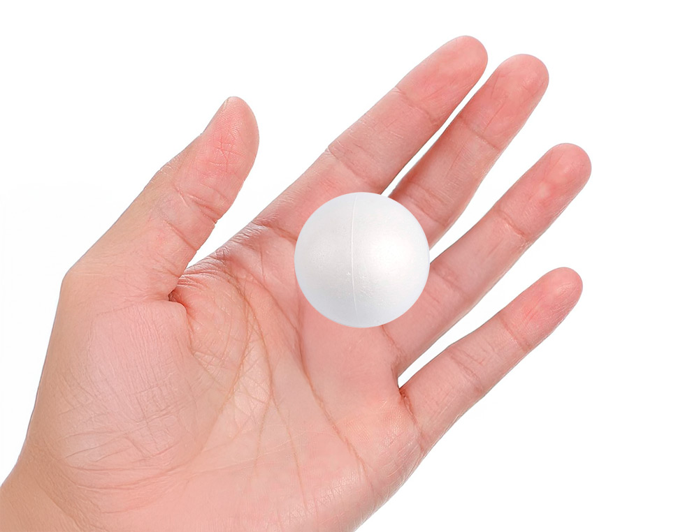 FIGURA DE ESPUMA BRANCA LIDERPAPEL BOLA DE 2 CM BOLSA COM 20 UNIDADES