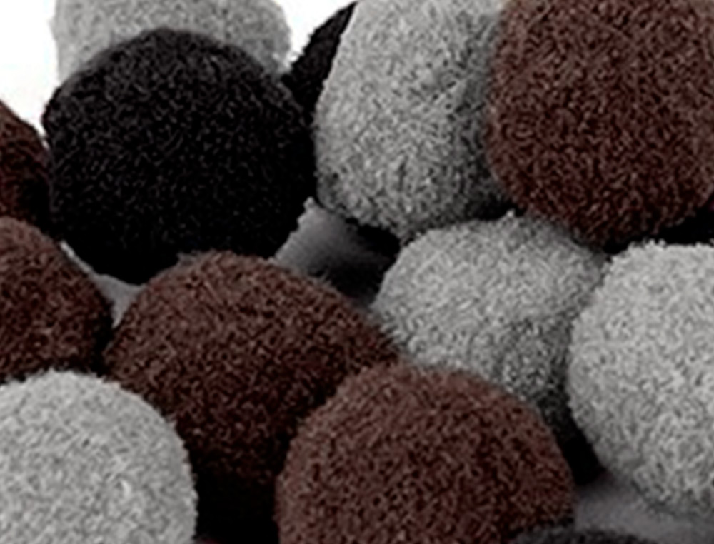 POMPONS DE CORES LIDERPAPEL 1 CM TONALIDADES NEUTRAS BOLSA COM 120 UNIDADES