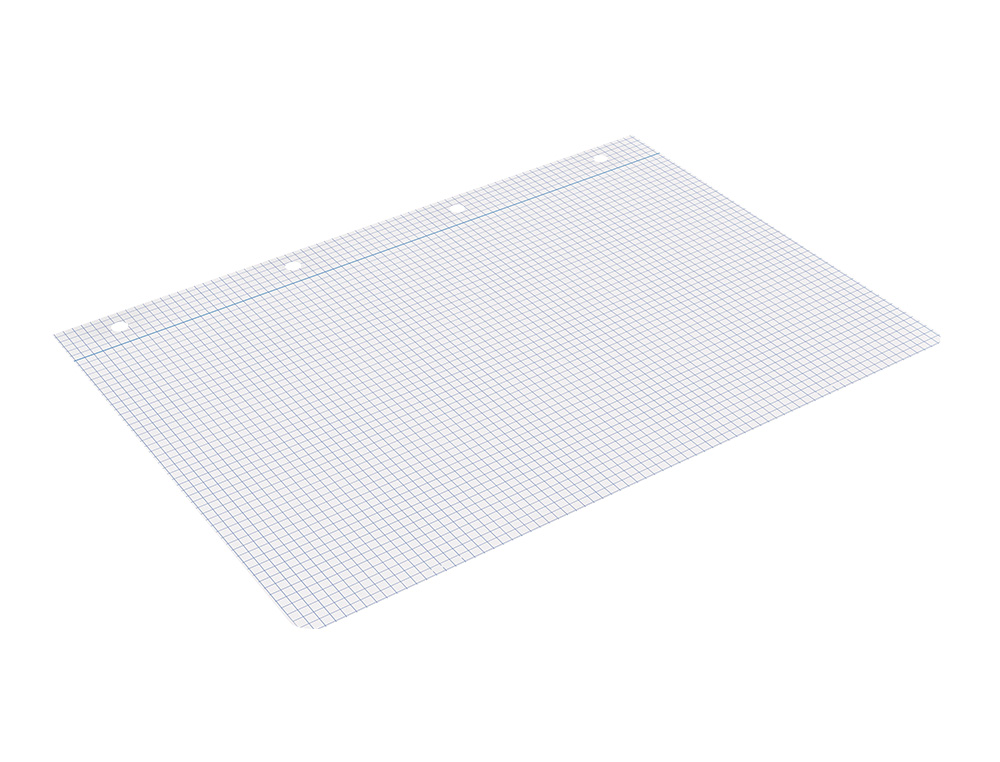 RECARGA LIDERPAPEL A4 100 FOLHAS 100 GR QUADRICULA 5 MM COM MARGEM 4 FUROS