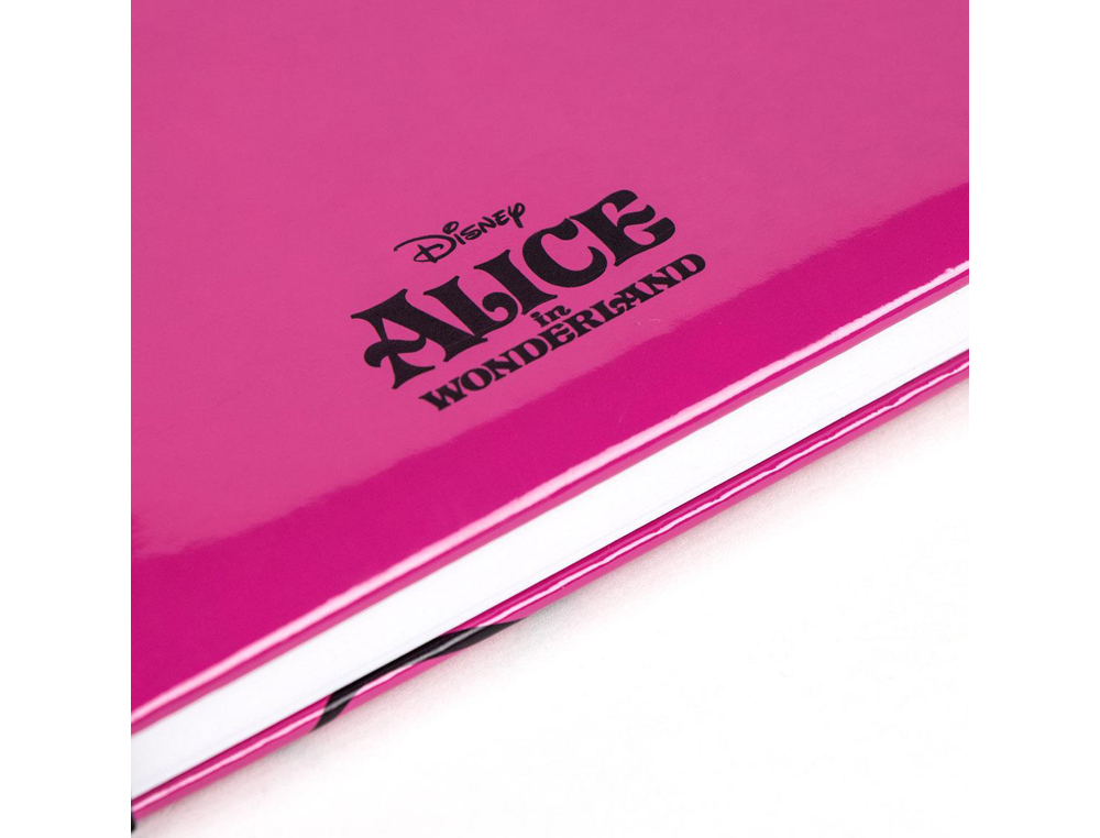 CADERNO DE NOTAS CERDA PREMIUM DISNEY ALICE COM ELASTICO DIN A5
