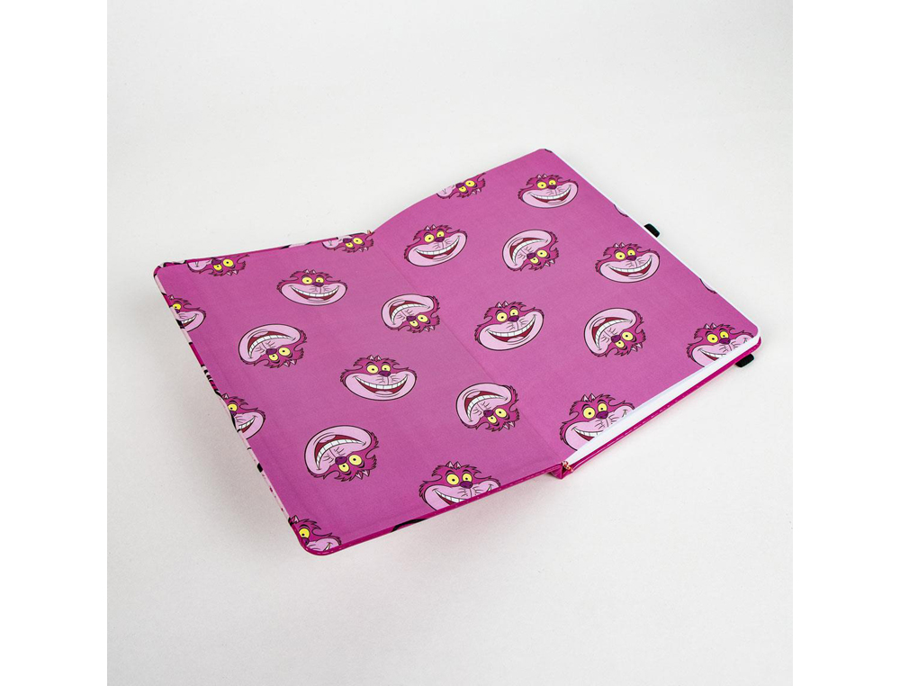 CADERNO DE NOTAS CERDA PREMIUM DISNEY ALICE COM ELASTICO DIN A5