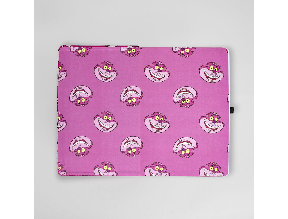 CADERNO DE NOTAS CERDA PREMIUM DISNEY ALICE COM ELASTICO DIN A5