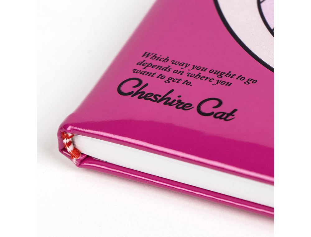CADERNO DE NOTAS CERDA PREMIUM DISNEY ALICE COM ELASTICO DIN A5