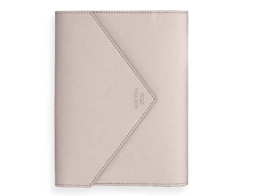 AGENDA ENCADERNADA LIDERPAPEL PSARA A5 2026 DIA PAGINA CINZA PAPEL 70 GR FSC