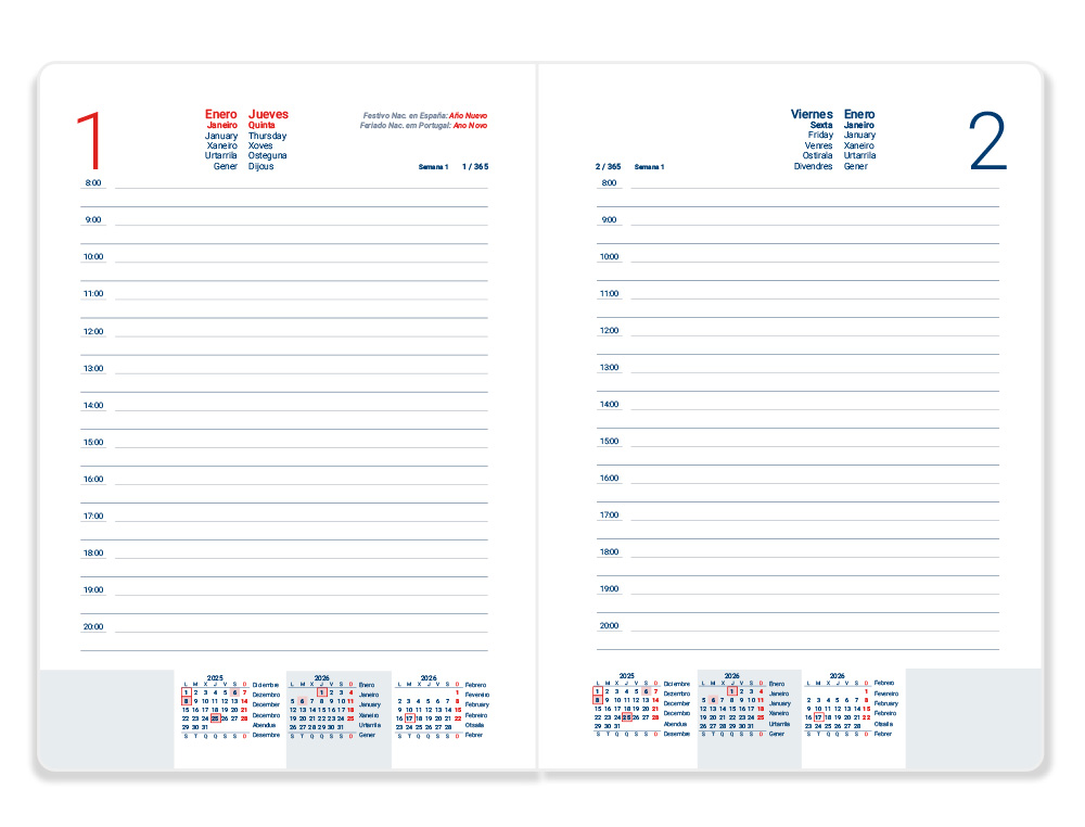 AGENDA ESPIRAL LIDERPAPEL OLBIA A5 2026 DIA PAGINA PRETO PAPEL 60 GR FSC