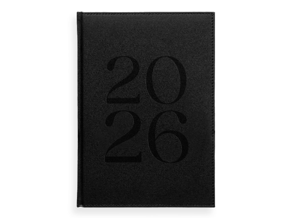 AGENDA ENCADERNADA LIDERPAPEL CRETA 8X15 2026 SEMANA VISTA PRETO PAPEL 70 GR FSC