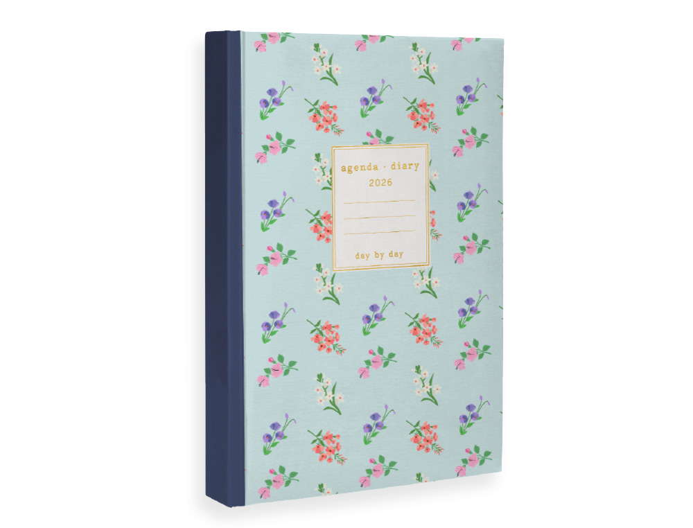 AGENDA ENCADERNADA LIDERPAPEL NOMI A5 2026 DIA PAGINA AZUL PAPEL 70 GR FSC