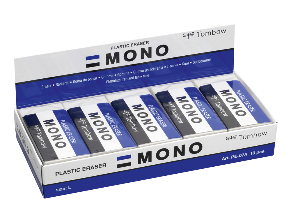 GOMA DE BORRAR TOMBOW PVC MONO TAMAO L