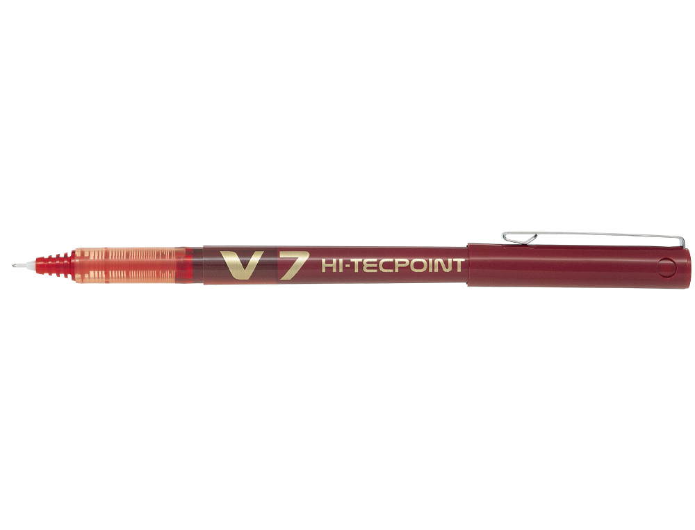 MARCADOR PILOT PONTA FINA V-7 VERMELHO 0.7 MM