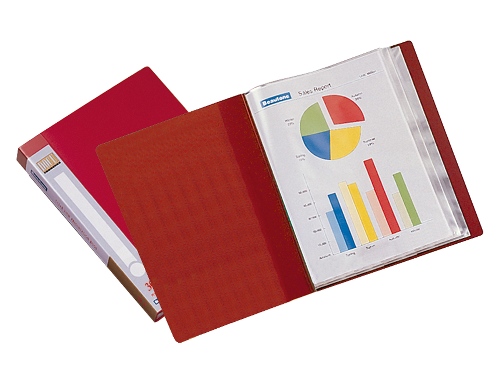 CAPA CATALOGO LIDERPAPEL 30 BOLSAS DIN A4 VERMELHA
