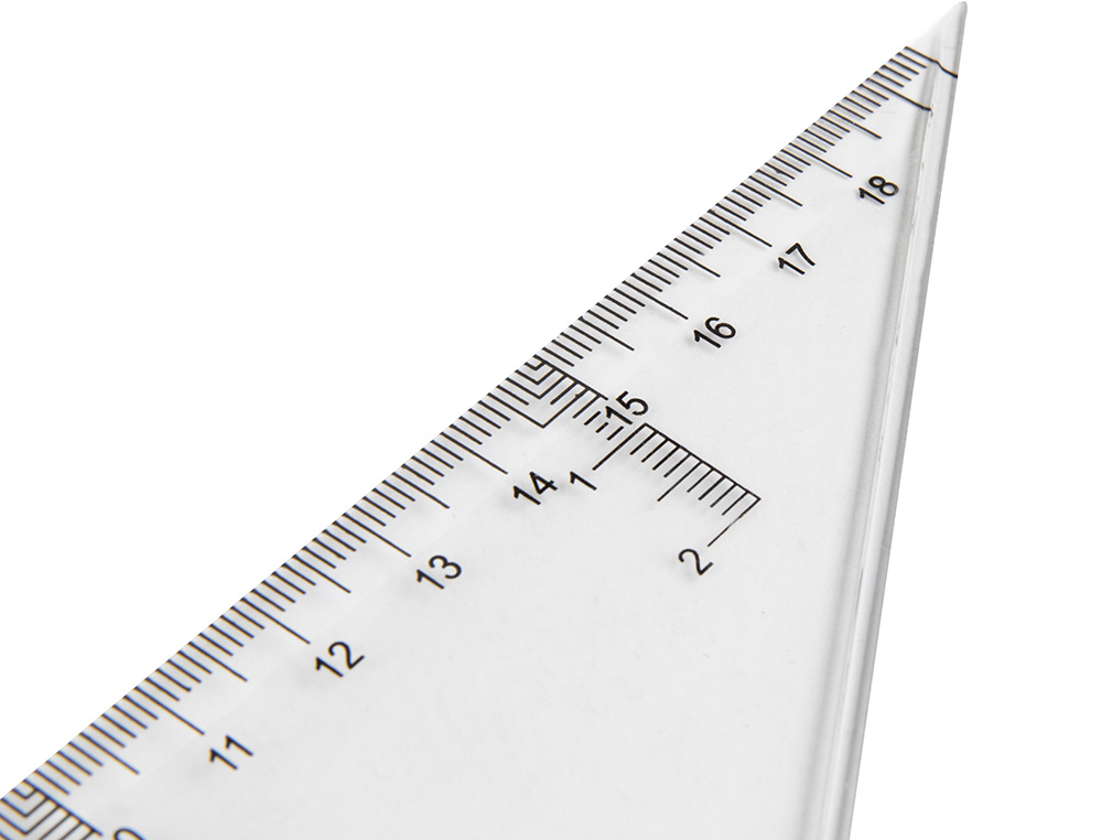 ESQUADRO LIDERPAPEL TRIANGULO PLASTICO 20 CM