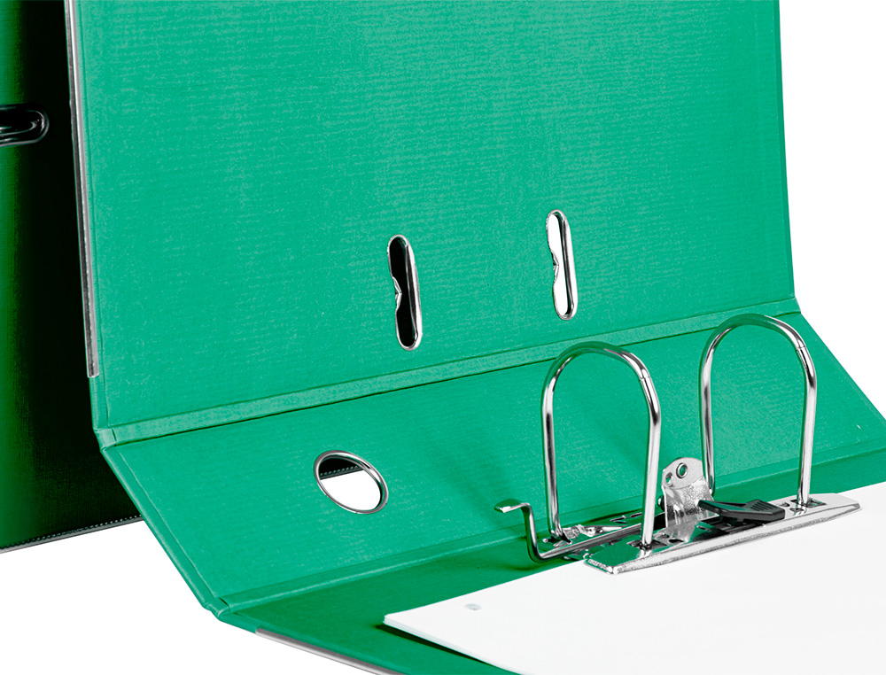 PASTA DE ARQUIVO DE ALAVANCA LIDERPAPEL DOCUMENTA PVC FOLIO LOMBADA 75 MM VERDE