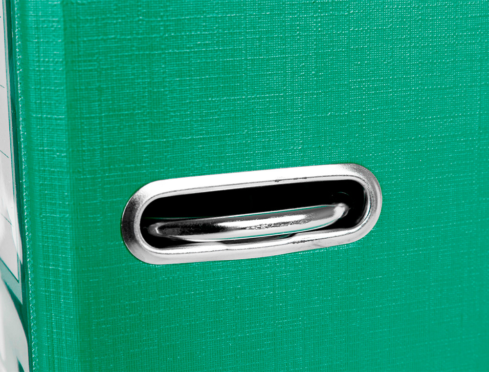 PASTA DE ARQUIVO DE ALAVANCA LIDERPAPEL DOCUMENTA PVC FOLIO LOMBADA 75 MM VERDE