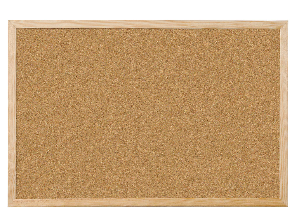 QUADRO DE CORTICA Q-CONNECT COM CAIXILHO EM MADEIRA 40 X 60 CM