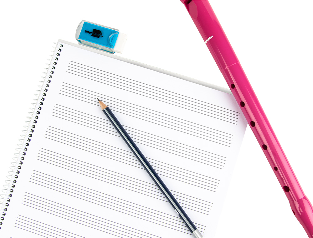 BLOCO MUSICA LIDERPAPEL FOLIO 20 FOLHAS