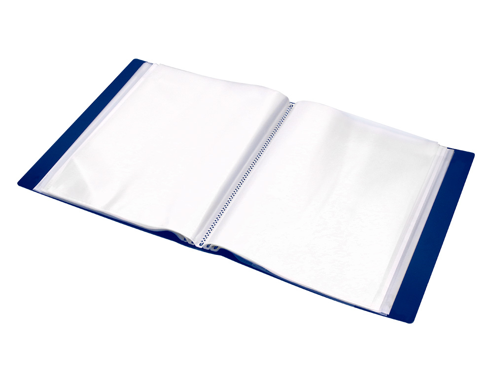 CAPA CATALOGO LIDERPAPEL 40 BOLSAS DIN A4 AZUL