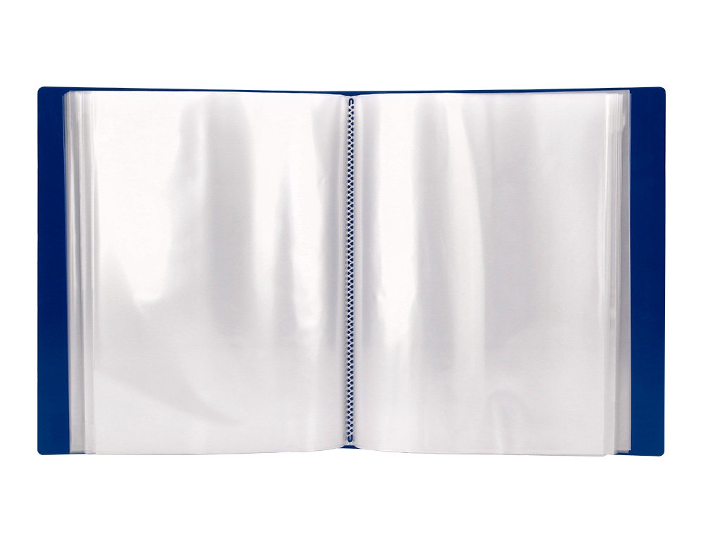 CAPA CATALOGO LIDERPAPEL 40 BOLSAS DIN A4 AZUL