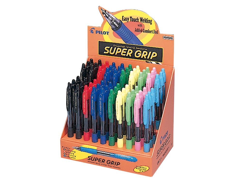 ESFEROGRAFICA PILOT SUPER GRIP EXPOSITOR 60 UNIDADES