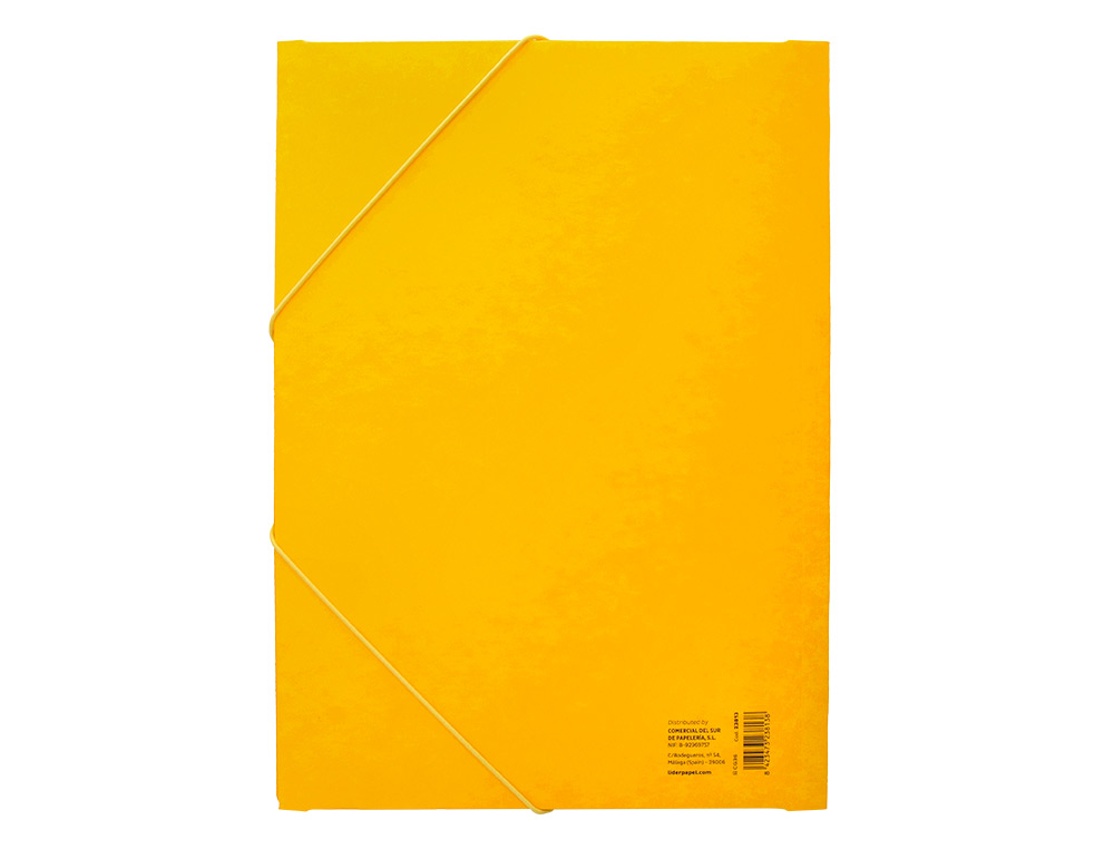 PASTA DE ELASTICOS LIDERPAPEL FOLIO AMARELA