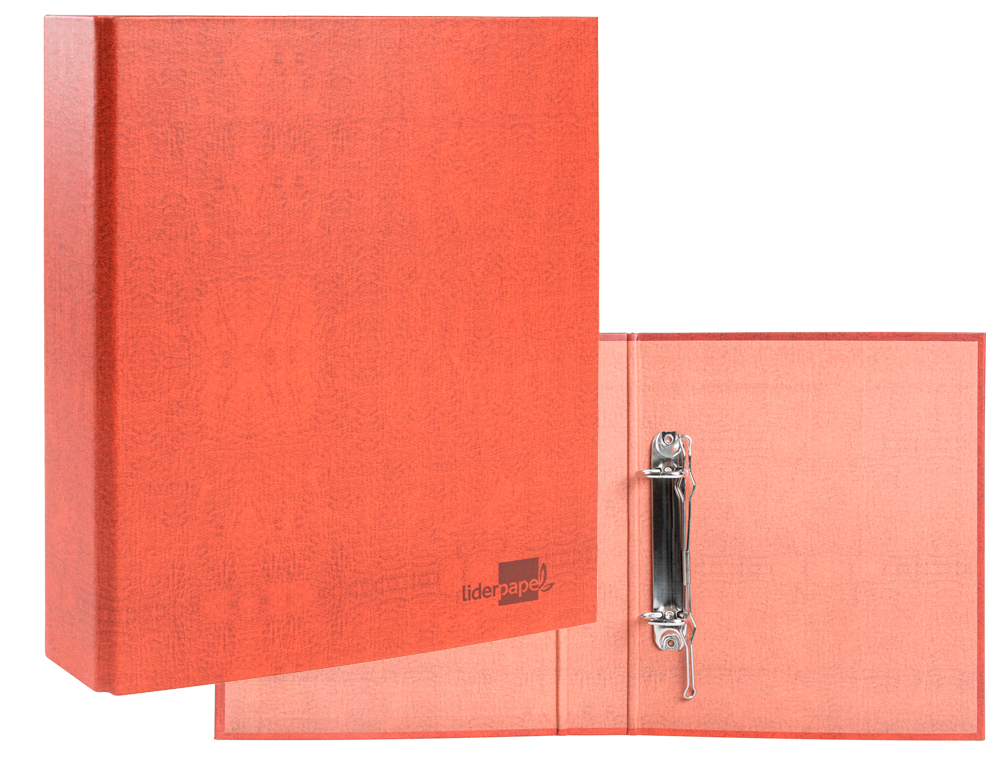 PASTA LIDERPAPEL DE ANEIS CARTAO FORRADO COURO FOLIO NATURAL LOMBADA 55 MM 2 ANEIS