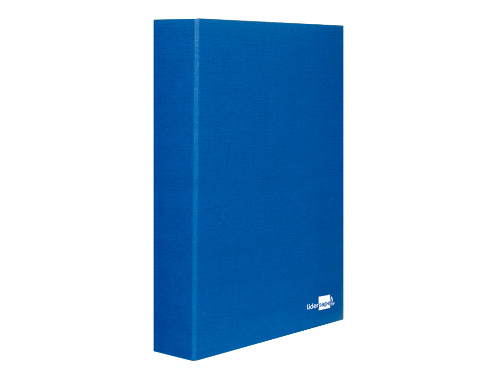 CAPA LIDERPAPEL PAPER COAT 4 ANEIS 40 MM FORRO PVC FOLIO AZUL
