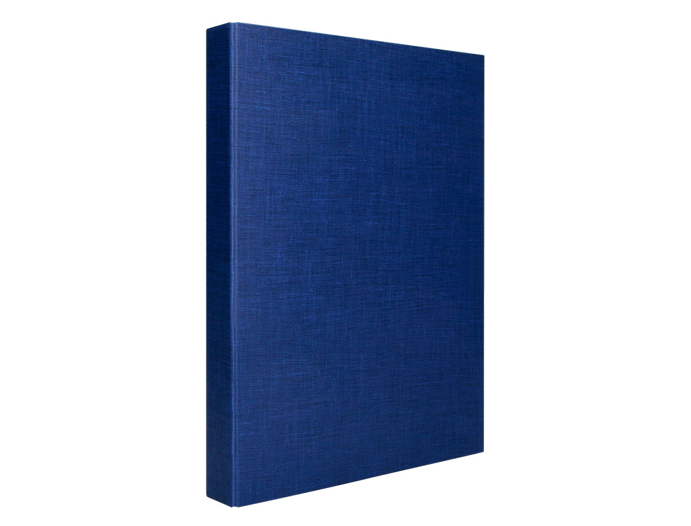 CAPA LIDERPAPEL PAPER COAT 4 ANEIS 40 MM FORRO PVC FOLIO AZUL