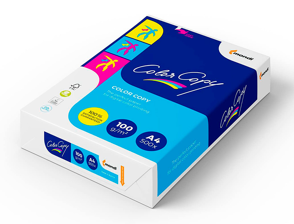 PAPEL COLOR COPY DIN A4 100 GR EMBALAGEM DE 500 FOLHAS