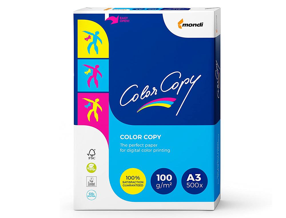PAPEL COLOR COPY DIN A3 100 GR EMBALAGEM DE 500 FOLHAS