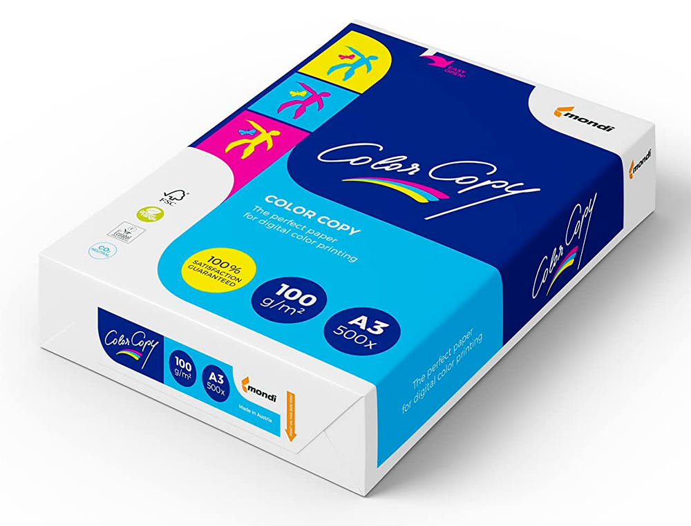 PAPEL COLOR COPY DIN A3 100 GR EMBALAGEM DE 500 FOLHAS