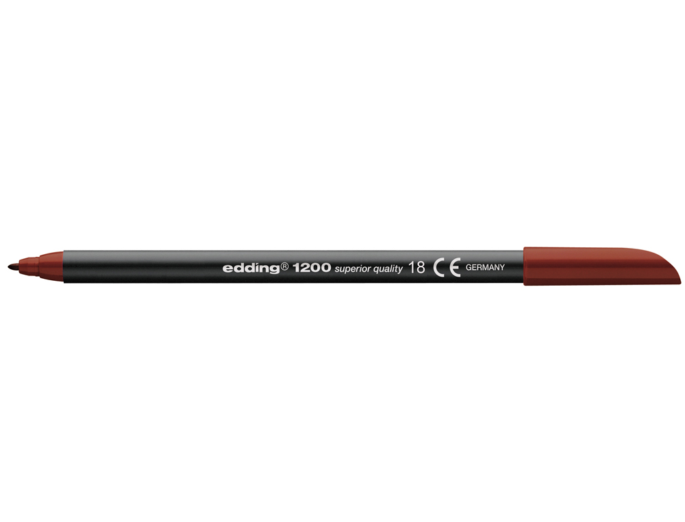 MARCADOR EDDING 1200 PONTA DE FIBRA REDONDA TRACO 1 MM N.18 CASTANHO ESCURO